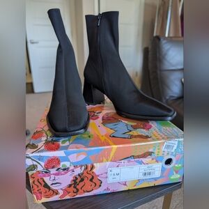 Jeffrey Campbell Black Stretch Pointed Toe Boots